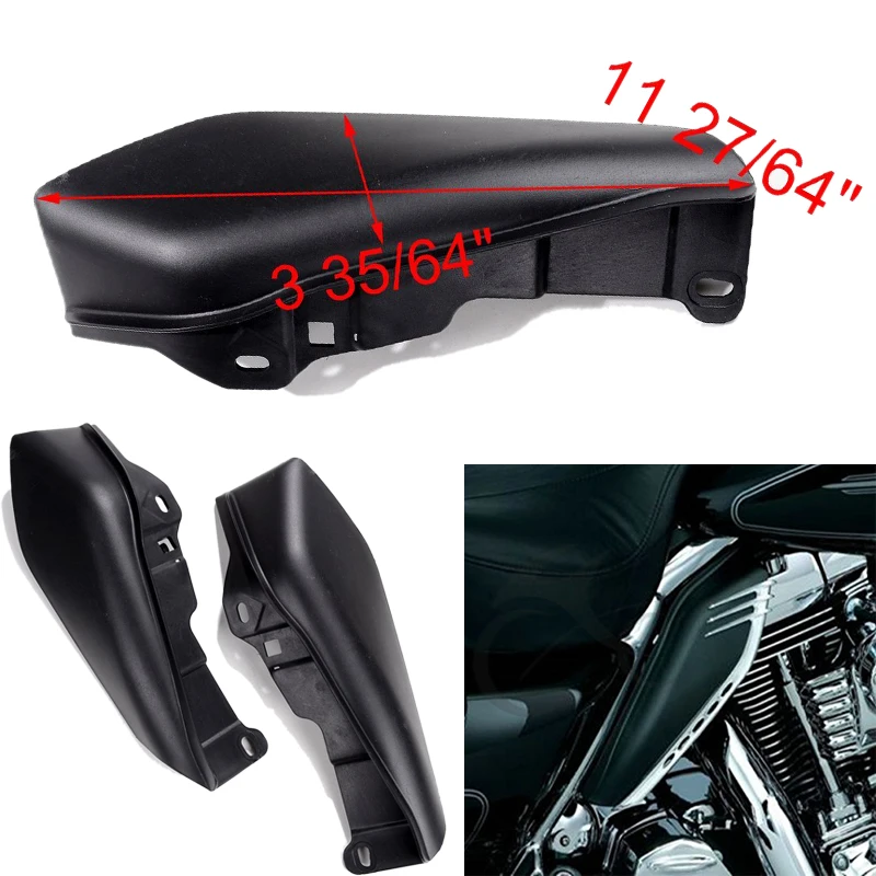 

Motorcycle 2x ABS Plastic Mid-Frame Air Deflectors Trims For Harley Touring CVO Road Glide Custom Road King Electra Glide 09-15