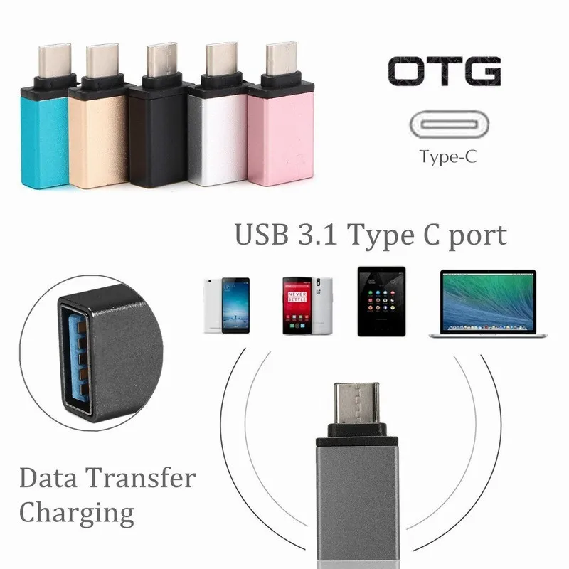 USB 3. 0 OTG Type-C для Xiaomi mi5 mi4c Huawei P9 Honor 4c Nexus 5X Oneplus 3 2 MacBook ChromeBook Flash Drive адаптеры 5 шт. |