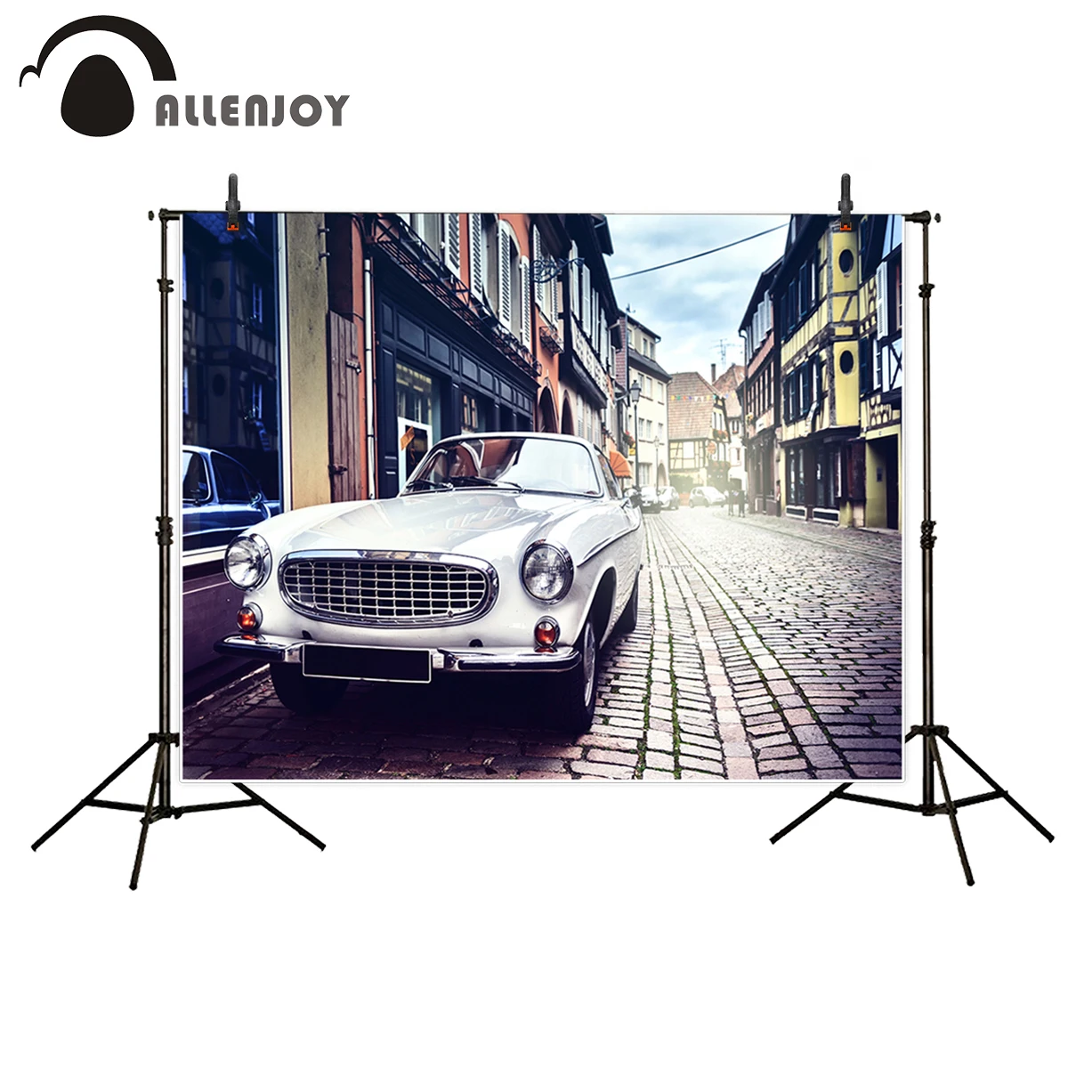 Allenjoy фон для фотосъемки винтажный уличный белый автомобиль красивый дом