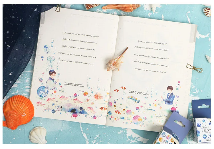 20 стилей фантазия океан звезда клейкая васи лента Kawaii DIY декоративная маскирующая лента для скрапбукинга фотоальбом