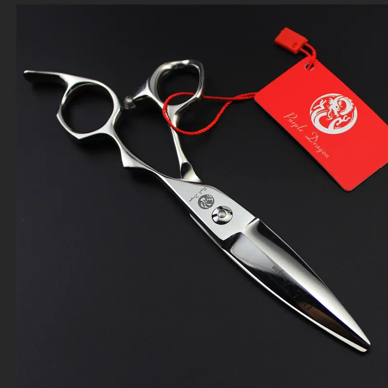 

6'' 17cm Purple Dragon Japan 440C Professional Human Hair Scissors Hairdressing Scissors Willow Leaf Shape Cutting Shears
