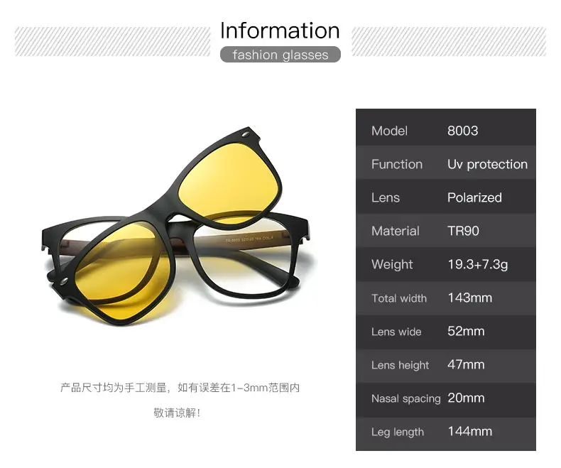 Поляризованные клип на Солнцезащитные очки для женщин включают Рамки Для мужчин