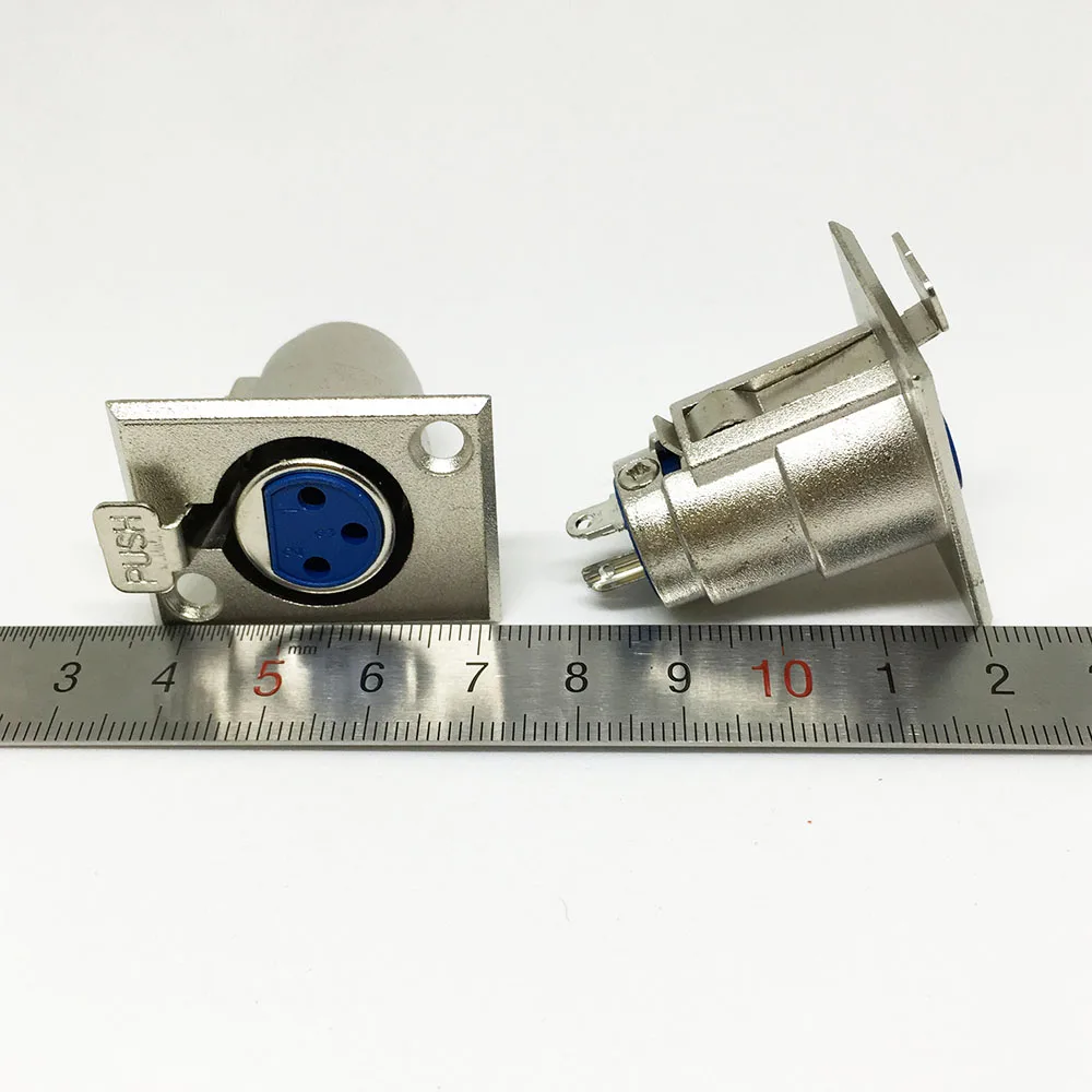 100 шт. металлический XLR 3 4 5 Pin гнездовой разъем для крепления на панель проводной