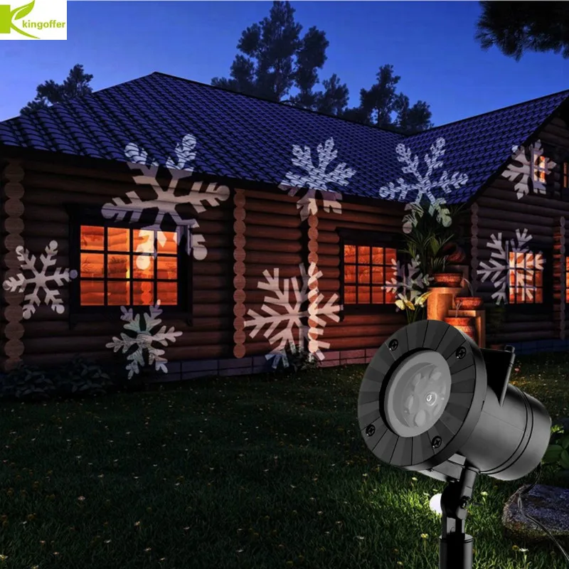 12 узоров Рождественский лазерный проектор Снежинка наружные светодиодные
