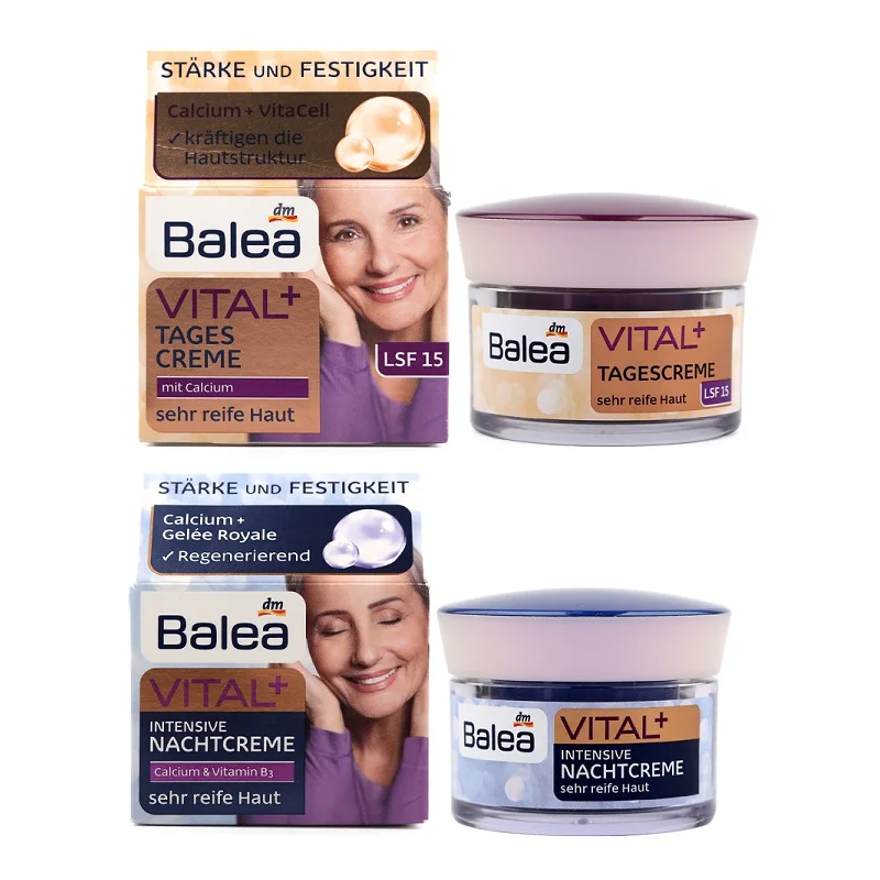 Balea Vital+ Baobab дневной/ночной крем для женщин, зрелых кожи 55-70 лет, масло против морщин, восстанавливает эластичность кожи