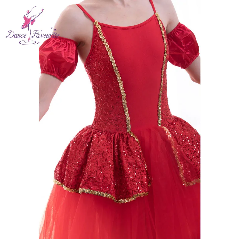 Фаворит для танцев балетные пачки 18702 красный лиф из спандекса с блестками