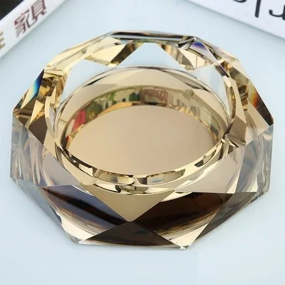 12CM Роскошная обувь с украшением в виде кристаллов в виде восьмиугольника с пепельница из нержавеющей стали дым пепельница металл пепельницы креативный персональный подарок R451 - Цвет: 12CM