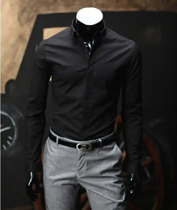 Мужская рубашка с длинным рукавом размеры L лидер продаж 2017|men long sleeve shirt|shirt sizesleeve