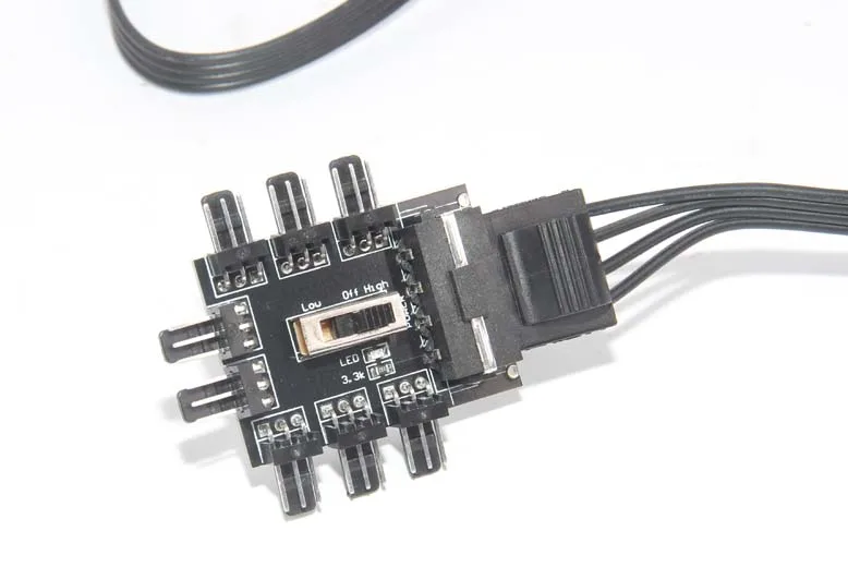 100 шт. IDE Molex 1-8 многоходовой сплиттер охлаждающий вентилятор концентратор 3 Pin 12V