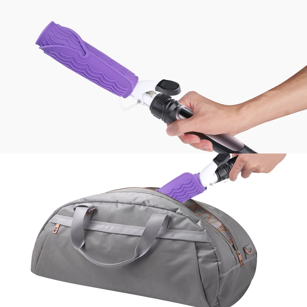 

USHOW Curling Iron Infrared Hair Curling Wand with Tourmaline Ceramic Coating Digital Controls Heat Resistant Silicone Mat