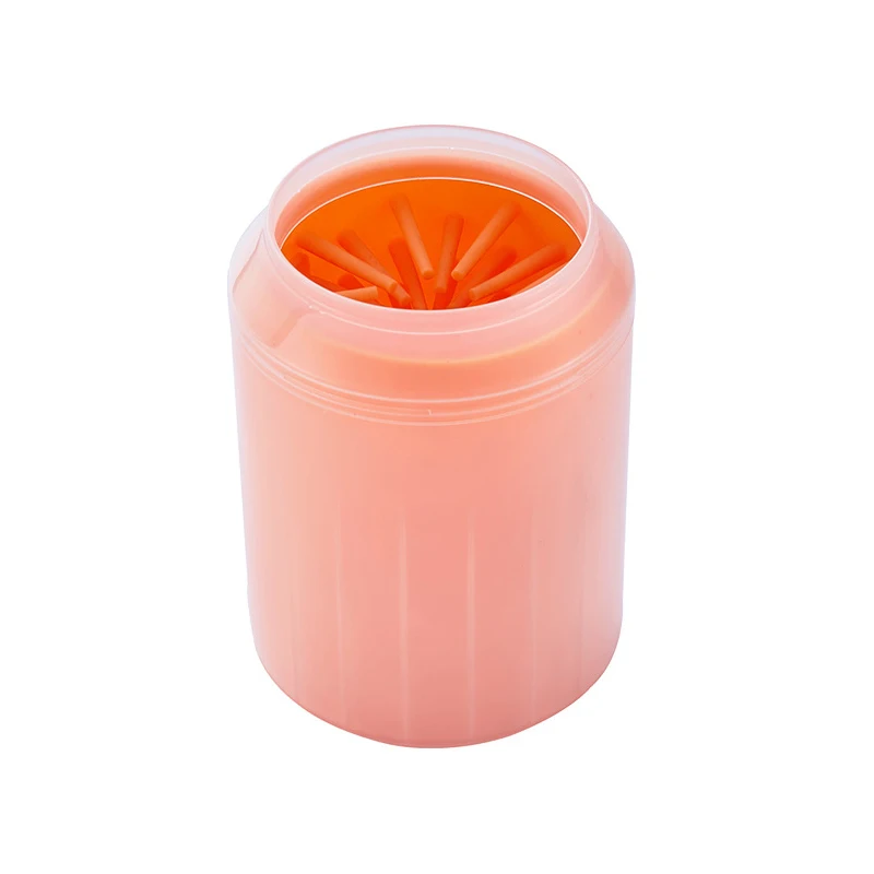 Orange Силиконовое приспособление для очистки лап, чашка для мытья ног для домашних животных, щетка для чистки лап, быстро Очищающая лапу, инструмент для мытья ног для собак - Цвет: Orange