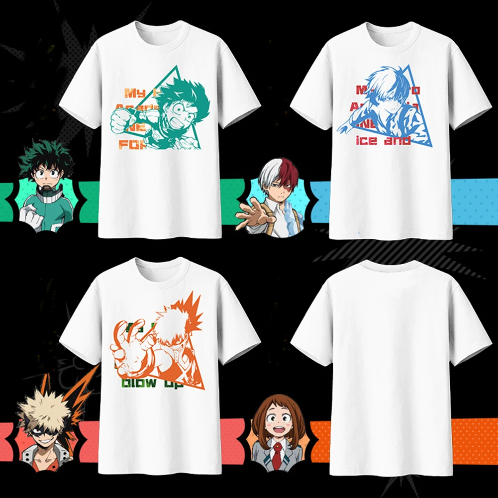 Brdwn мой герой Академии Izuku Midoriya Todoroki шото Bakugou костюм кацуки для косплея футболка с