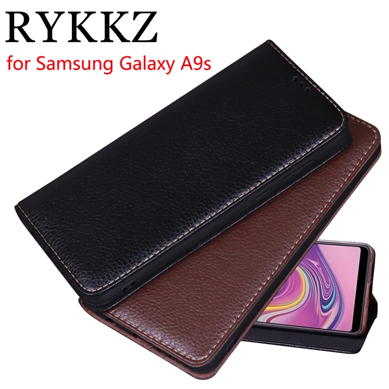 RYKKZ Роскошный кожаный чехол с откидной крышкой для Samsung Galaxy A9s 6 3 ''защитный