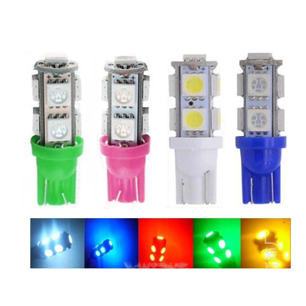 100 шт. Автомобильные светодиодные лампы 194 168 W5W T10 9 SMD 5050|Сигнальная лампа| |