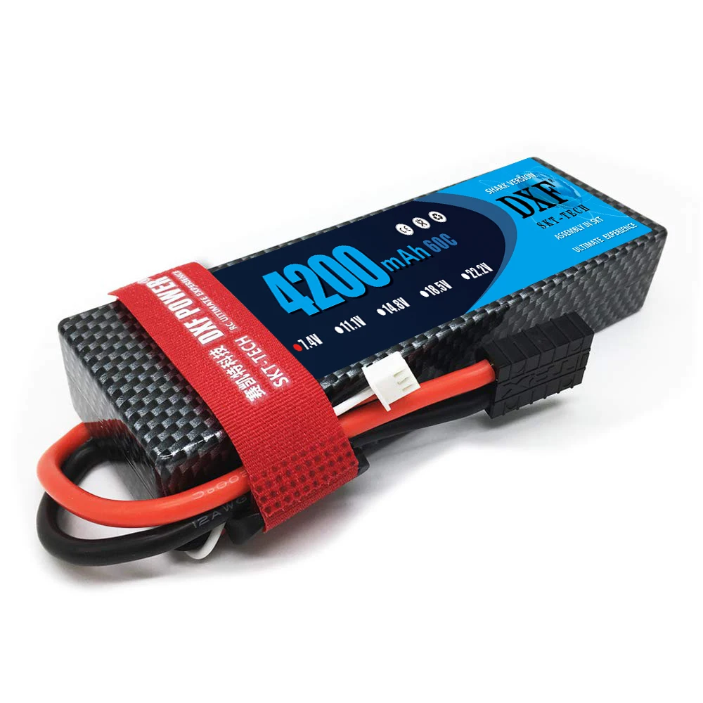 DXF 2S RC Lipo батарея 7 4 v 4200mAh 60C Max120C для самолетов Quadcopter дронов вертолета автомобиля