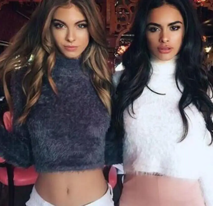 2020 Модный осенне-зимний популярный стильный Топ разных цветов с длинными