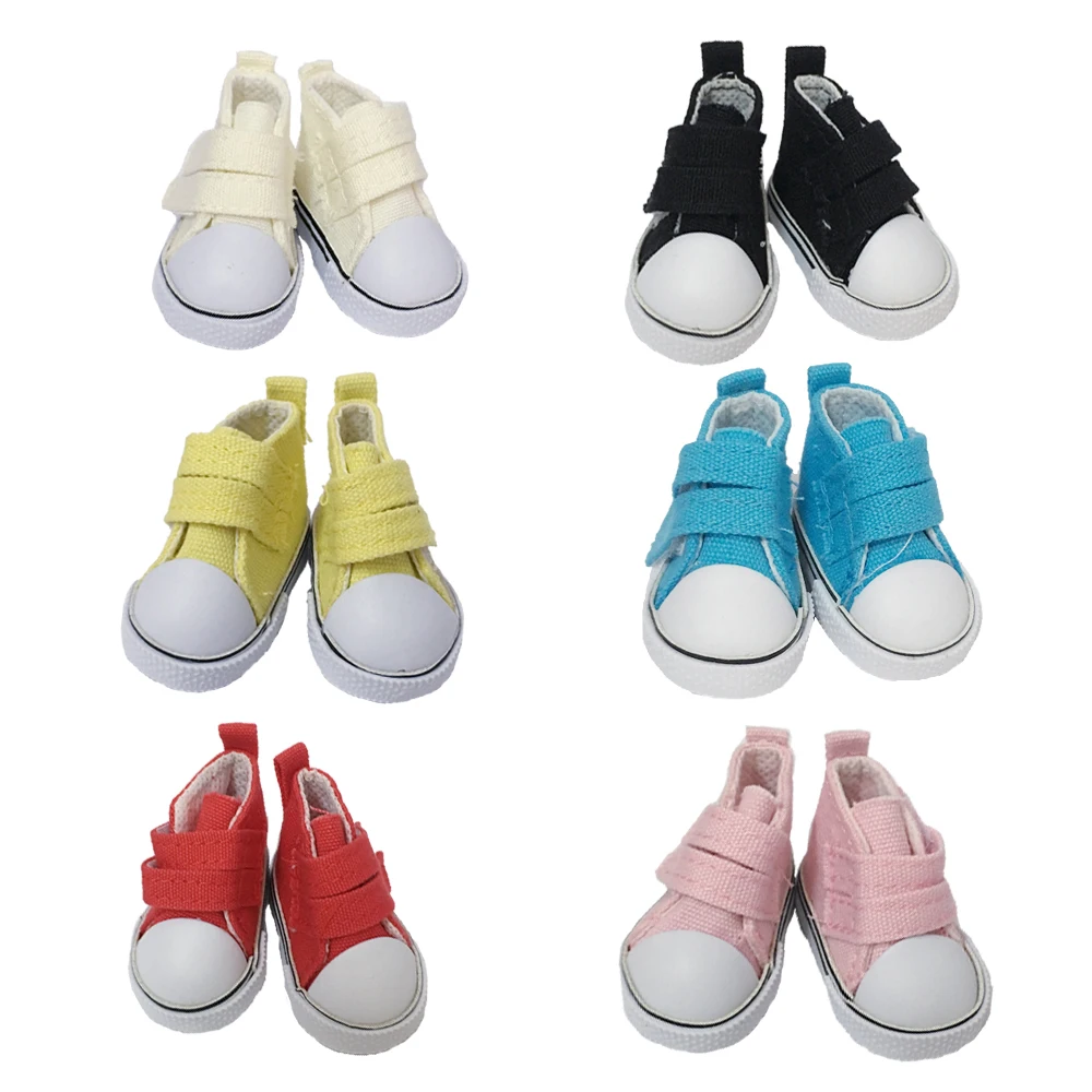 Парусиновые туфли для шарнирных кукол 7 цветов 5 см модная обувь мини игрушек 1/6