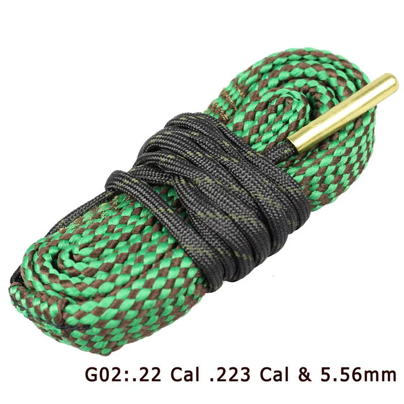 G02 Охота набор для чистки пистолета 12GA Gague НАТО латунь винтовка/пистолет Очиститель для ружья веревки Чистка ствола винтовки Наборы для съемки на открытом воздухе пневматическая винтовка охота аксессуары 9mm - Цвет: G02