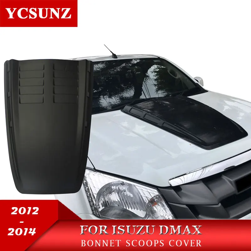 2012 2014 капот совок для ISUZU D MAX Черный Раптор 2013 YCSUNZ|Тюнинговые молдинги| |