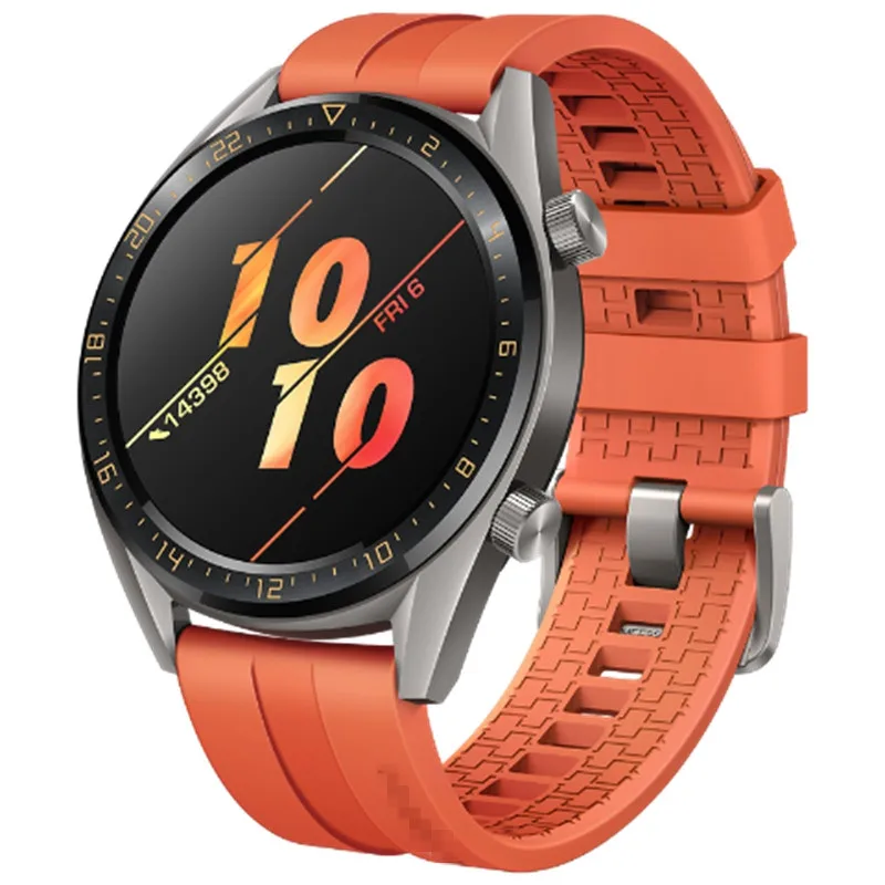 Ремешок силиконовый для Huawei Watch GT / GT2 46 мм браслет смарт часов Honor Magic 22