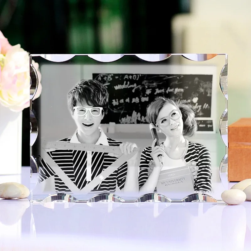 Индивидуальный прямоугольный хрустальный свадебный фотоальбом семейная