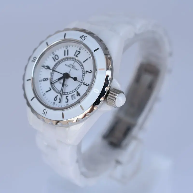 Часы наручные женские с керамическим ремешком классические брендовые