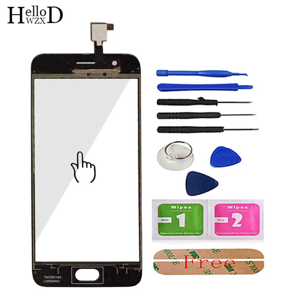 5 0 mobile phone touch glass for umidigi c2 touch screen glass for umi c2 digitizer panel lens sensor free adhesive free global shipping