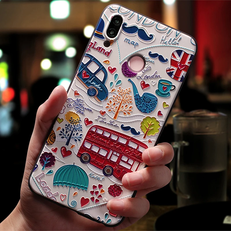 YonLinTan coque чехол для HuaWei p20 lite p20lite/p20 p 20 на заднюю панель телефона 3D Милые 360