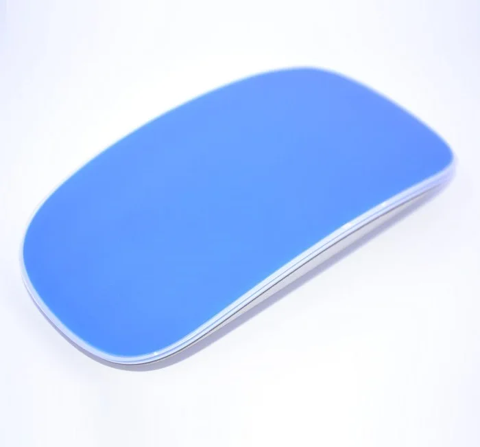 Blue Для iMac Волшебная цветная овальная мягкая наклейка для мыши чехол для мыши Защитная пленка для Macbook Air Pro retina 11 13 15 силикон - Цвет: Blue