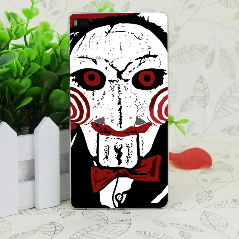 C3313 Заказная пила Маска Человек Прозрачный Жесткий Тонкий чехол для huawei P 6 7 8 9 Lite