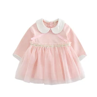 spring baby party dress for girls peter pan collar wedding kids tutu dresses children princess party dresses ball gown 0 4y