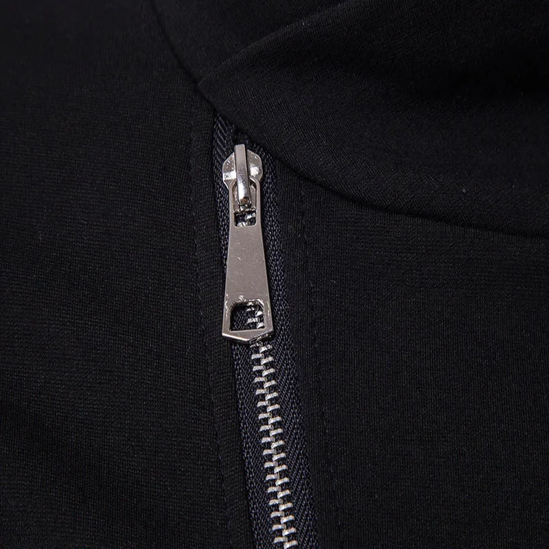 Уличная куртка на молнии сбоку в европейском стиле костюм хип-хоп пуловер