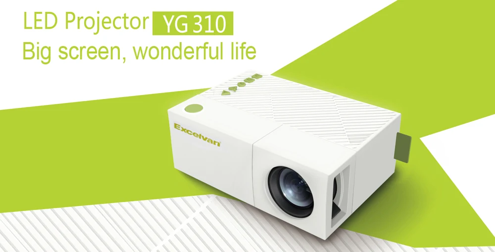Excelvan YG310 обновленный YG300 светодиодный портативный проектор 800LM 3,5 мм 320x240 HDMI USB мини-проектор домашний медиаплеер Поддержка 1080p