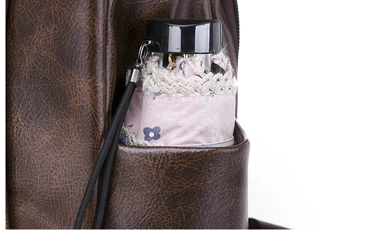 Новые модные повседневные pu женщин anti-theft рюкзак Высокое качество vintage Рюкзаки Женские большей емкости школьная сумка