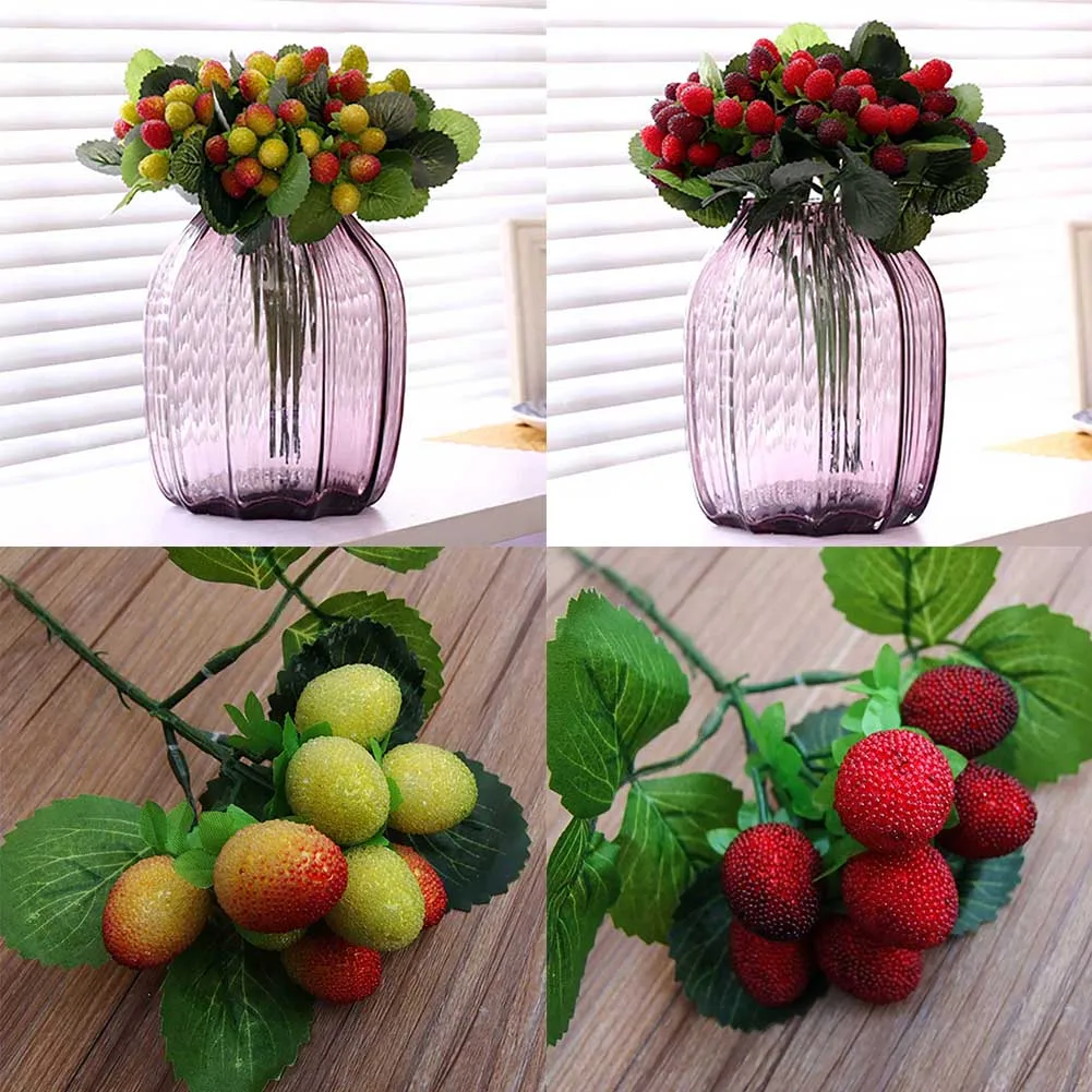 Imitation Waxberry Branch Kitchen Decor Artificial Bridal Bouquet Party Wedding Home | Дом и сад