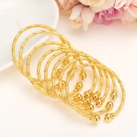 small lovely gold color dubai africa bangle arab jewelry charm girls india anklet bracelet jewelry for kidsbaby birthday gift