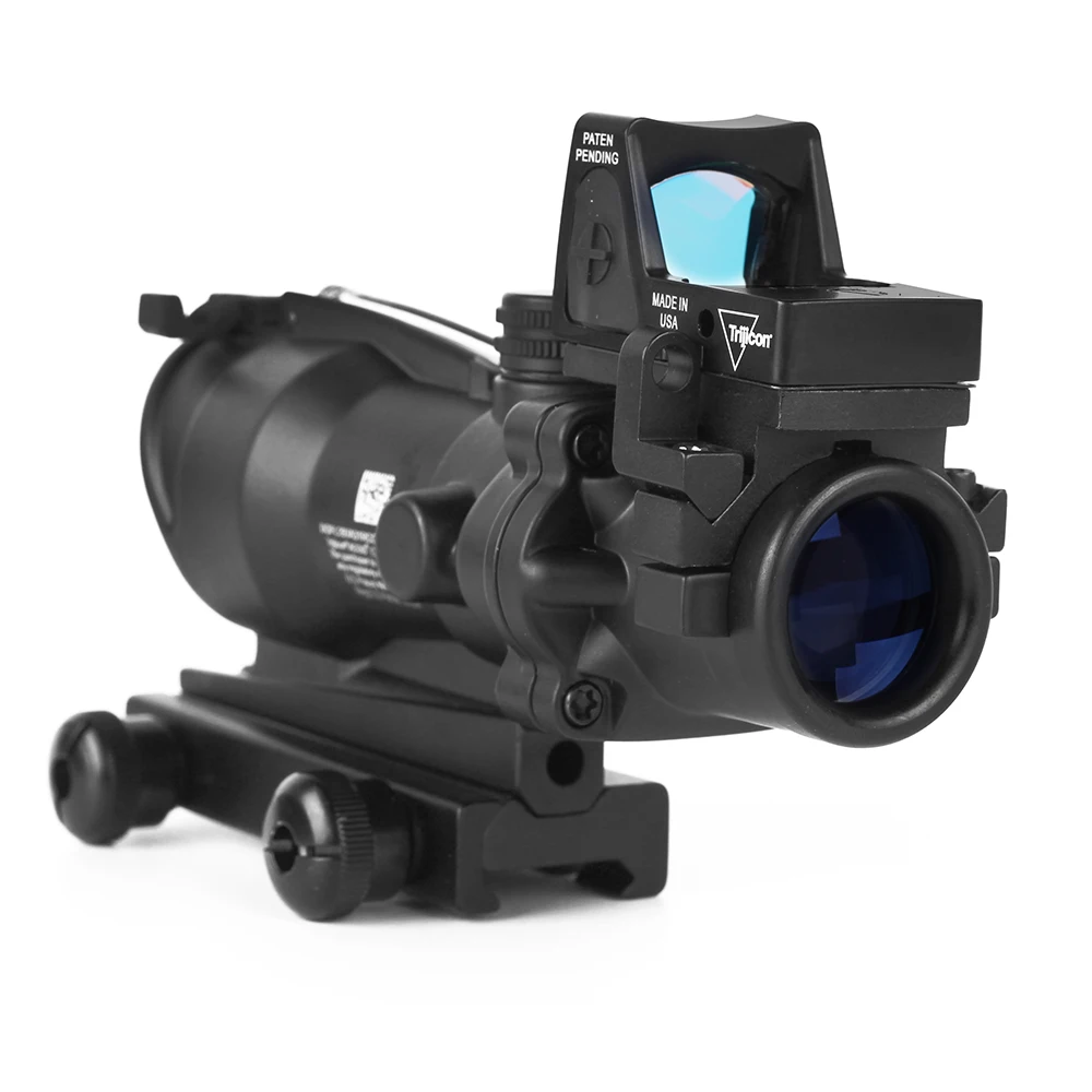 Robin Охота ACOG 4X32 Тактический волоконно-оптический прицел Compac RMR красная точка прицел Охотничья винтовка комбо страйкбол прицел