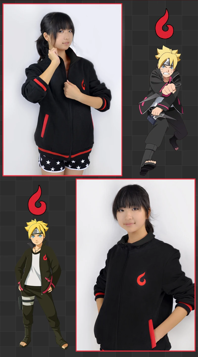 Аниме Наруто Косплей Uzumaki Boruto последний Shippuden Uzumaki Boruto косплей костюм толстовки для мужчин и женщин Повседневная Толстовка Куртка