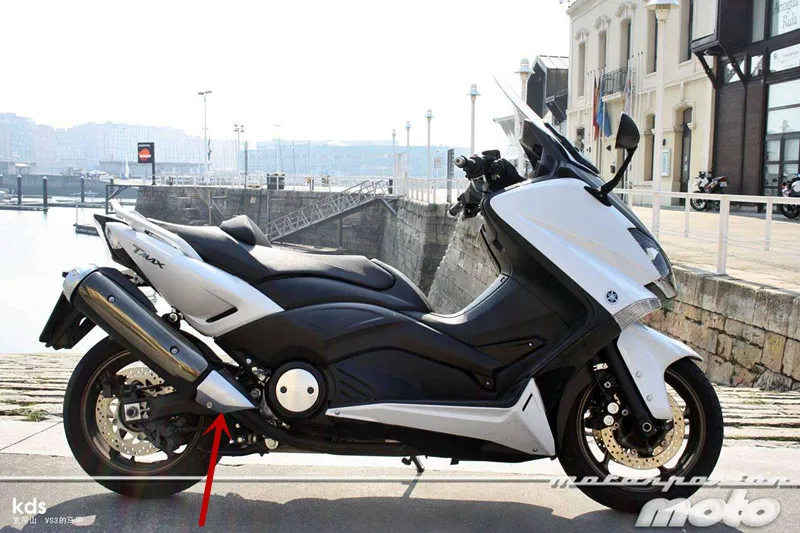 Для Yamaha TMAX500/530 2011- модели дизайн имитация алюминия мотоциклетные выхлопной трубы крышка глушителя спереди крышка