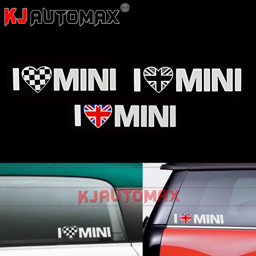 2 шт. с надписью I Love Мини 2D двери Наклейка для Mini Cooper аксессуары автомобильные