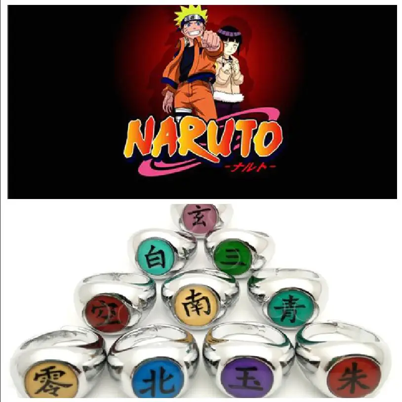 10 видов стилей Аниме Хокаге кольцо Наруто Akatsuki Косплэй кольца Сасори Итачи Хидан