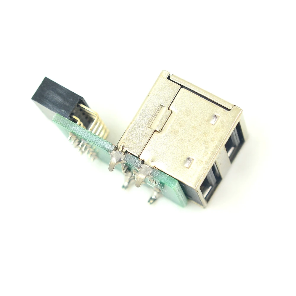 1 шт./USB 2 0 9Pin гнездо в двойной порта адаптер-концентратор конвертер материнская