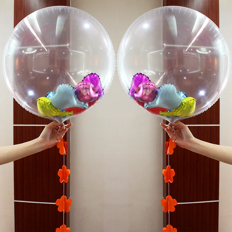 24 дюйма 36 дюймов прозрачные воздушные шары из фольги алюминиевые для свадьбы и