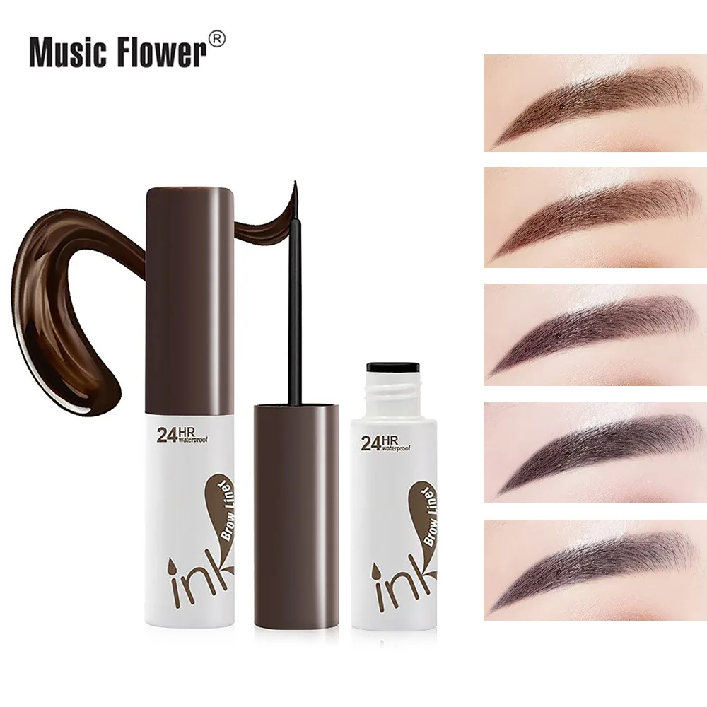 Жидкий гель для бровей Music Flower макияж 5 цветов натуральный коричневый ТИНТ