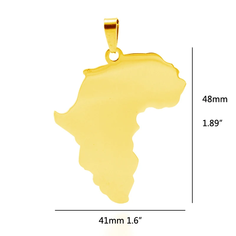 100% Подвеска из нержавеющей стали с картой Африки для изготовления ювелирных