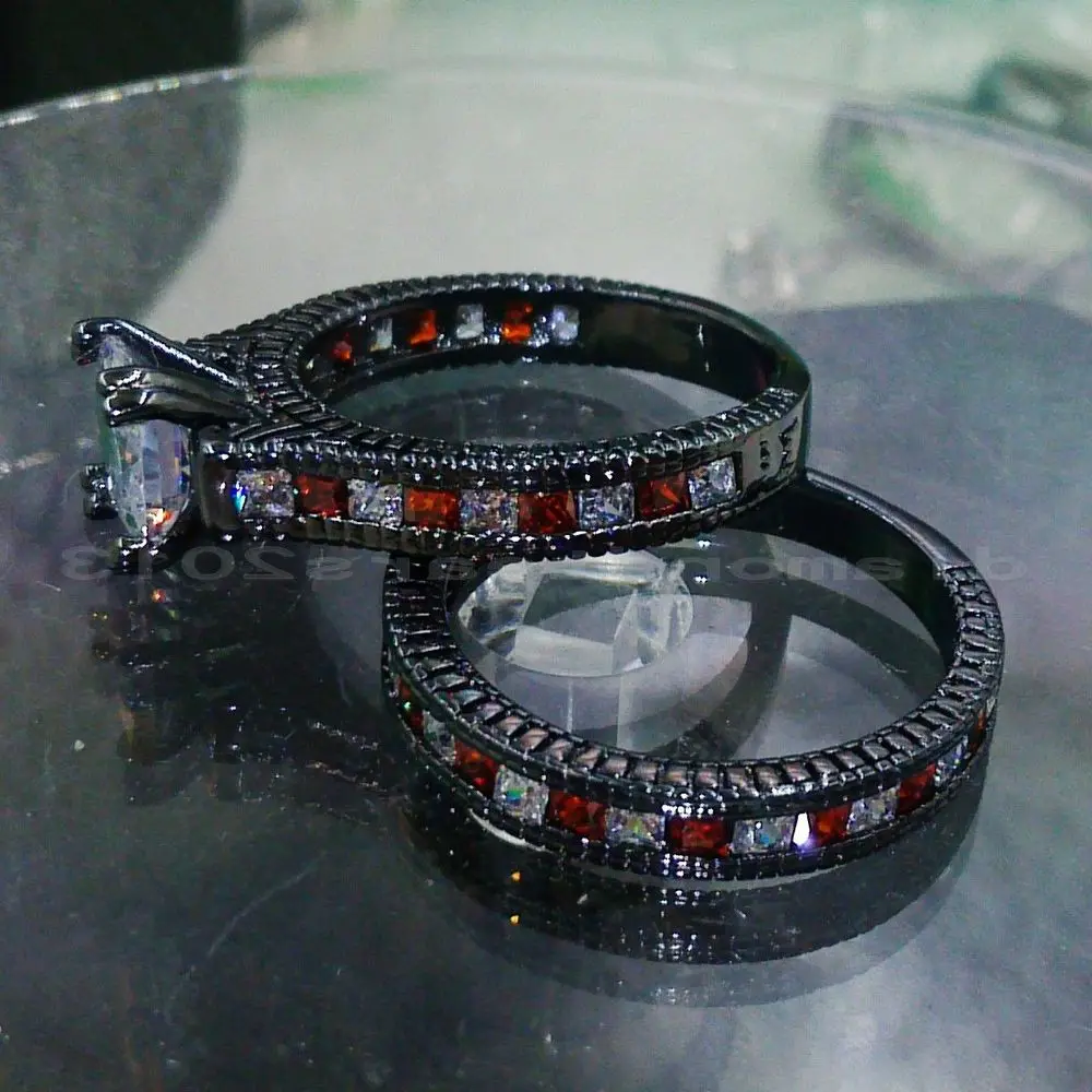 Size5-11 Ретро Горячая Распродажа ювелирных изделий 14kt черный золотой заполненный