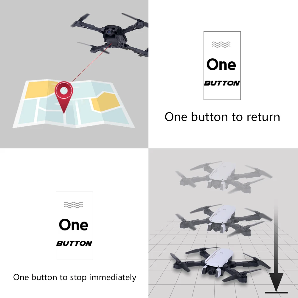 1808 Wifi FPV RC Drone с камерой 1080P широкоугольный оптический позиционирование потока
