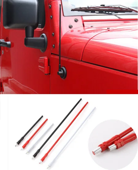 CarCarHome антенны металлические для Jeep Wrangler JK 2007 + 2 4 двери Бесплатная