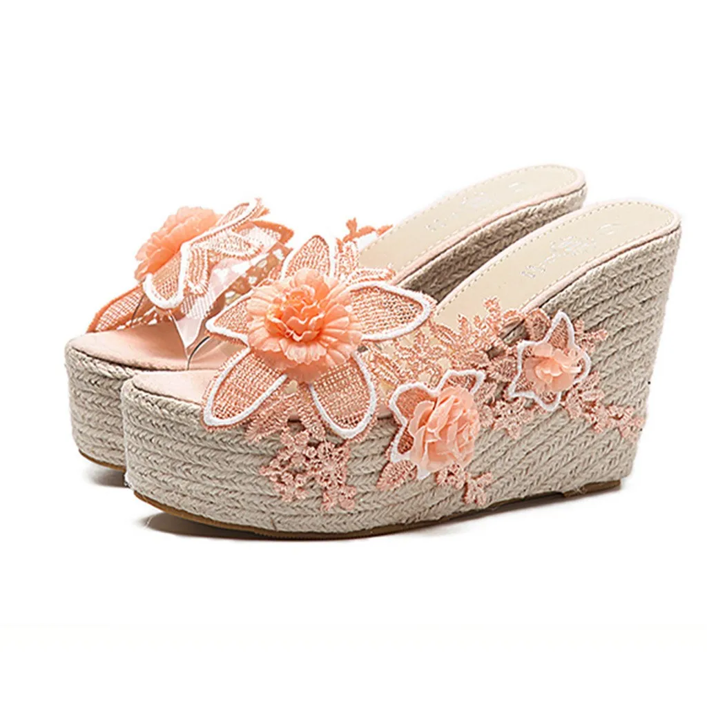 SAGACE/женские босоножки с цветочным принтом обувь принцессы из газовой ткани на