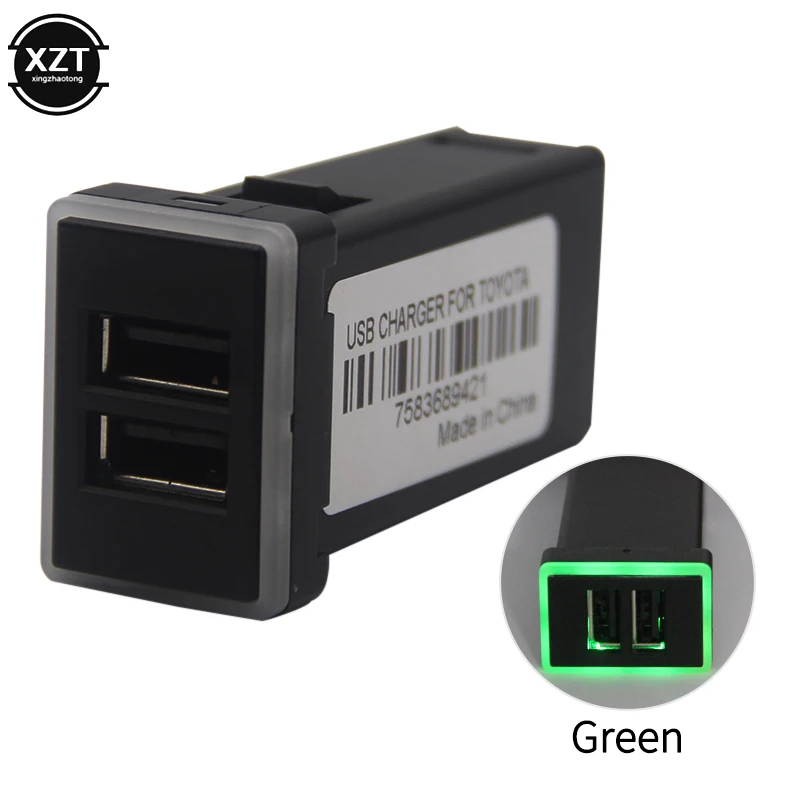 QC3.0 автомобильное зарядное устройство с двумя usb-портами телефон Быстрая зарядка PDA адаптер DVR Plug& Play кабель для автомобилей Toyota серии